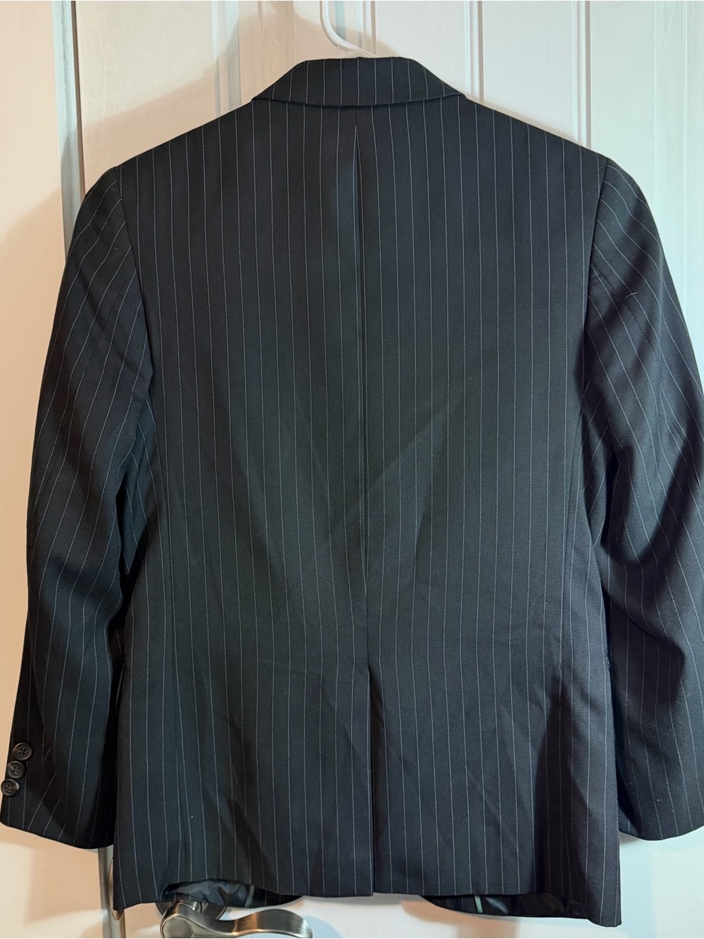 Chaps Black Pinstripe Sport Coat Blazer